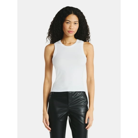 No Boundaries Fitted Crewneck Tank Top, Women’s