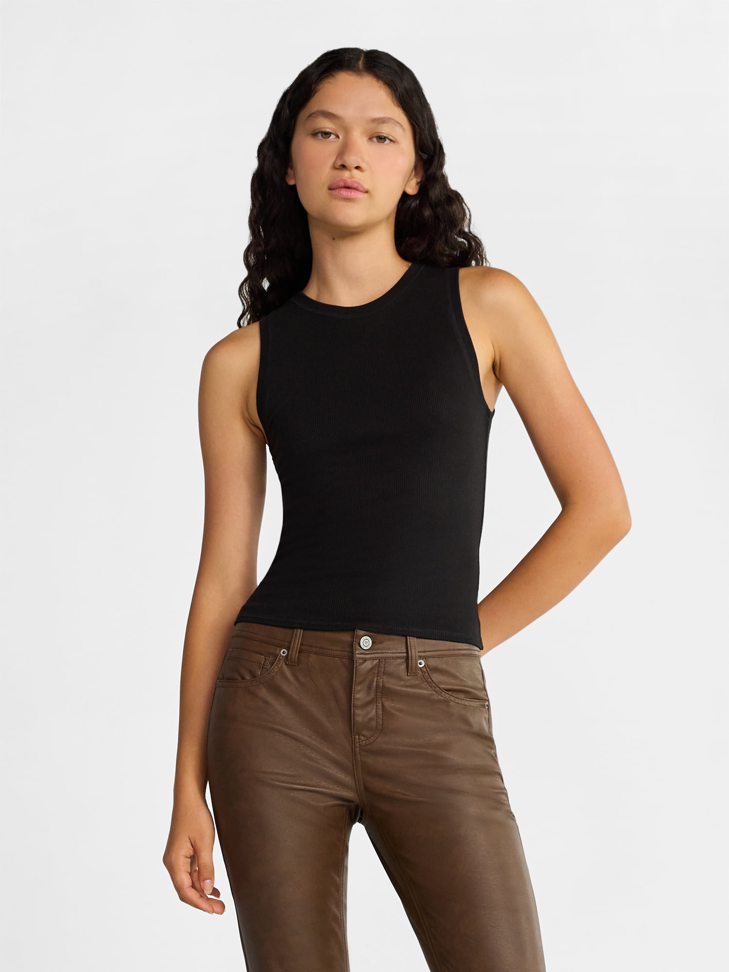 Fitted Crewneck Tank Top, Women's