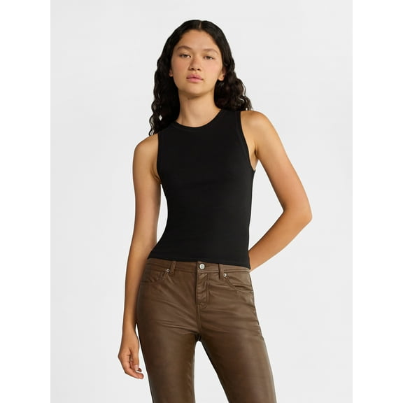 No Boundaries Fitted Crewneck Tank Top, Women’s