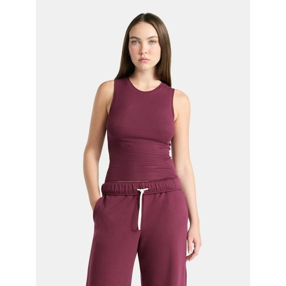 No Boundaries Fitted Crewneck Tank Top, Women’s