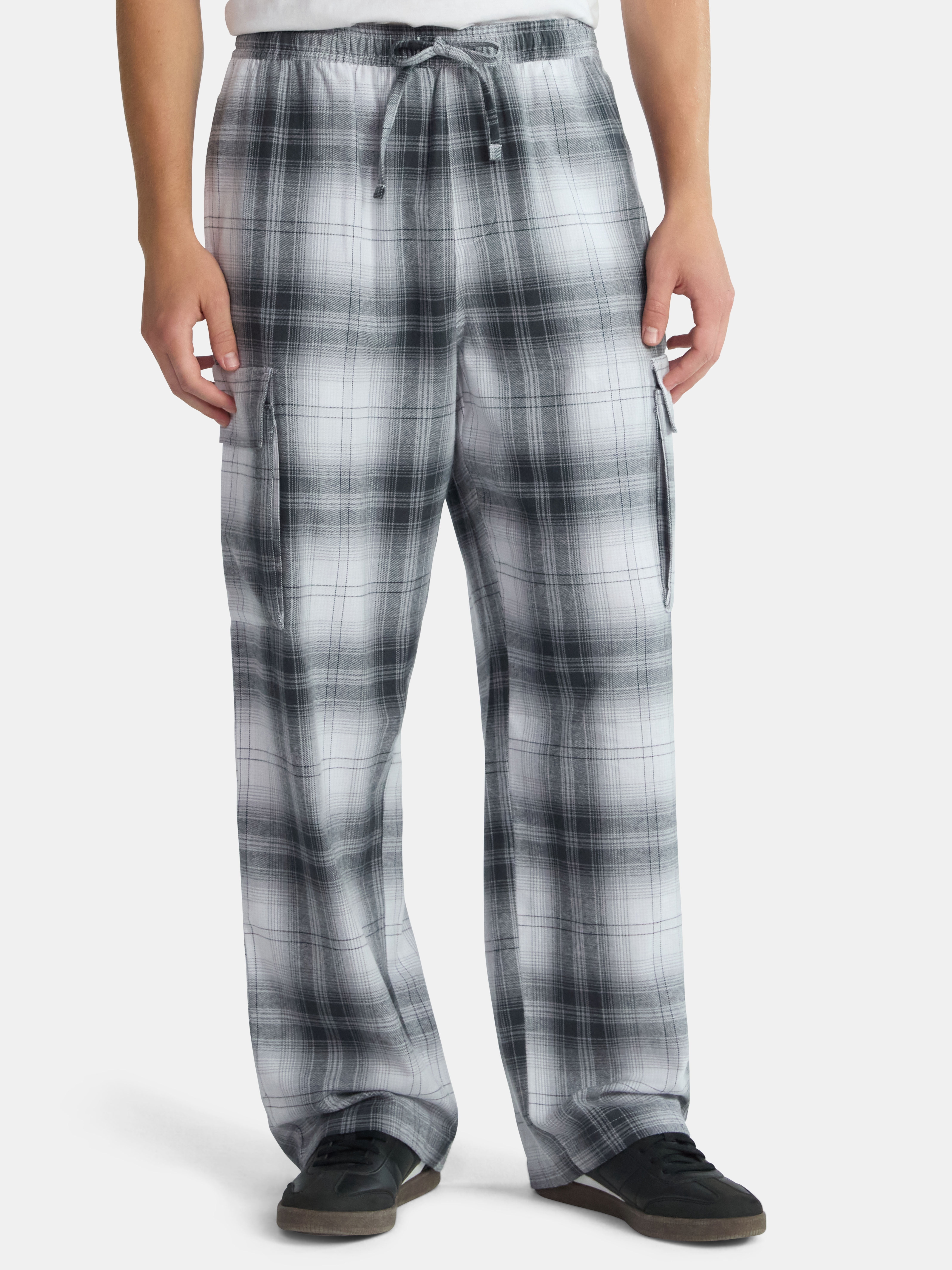 No Boundaries Flannel Cargo Pants, Men's & Big Men's