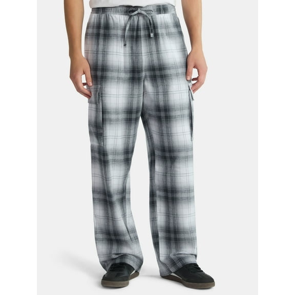 No Boundaries Flannel Cargo Pants, Men's & Big Men's