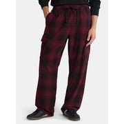 No Boundaries Flannel Cargo Pants, Men's & Big Men's
