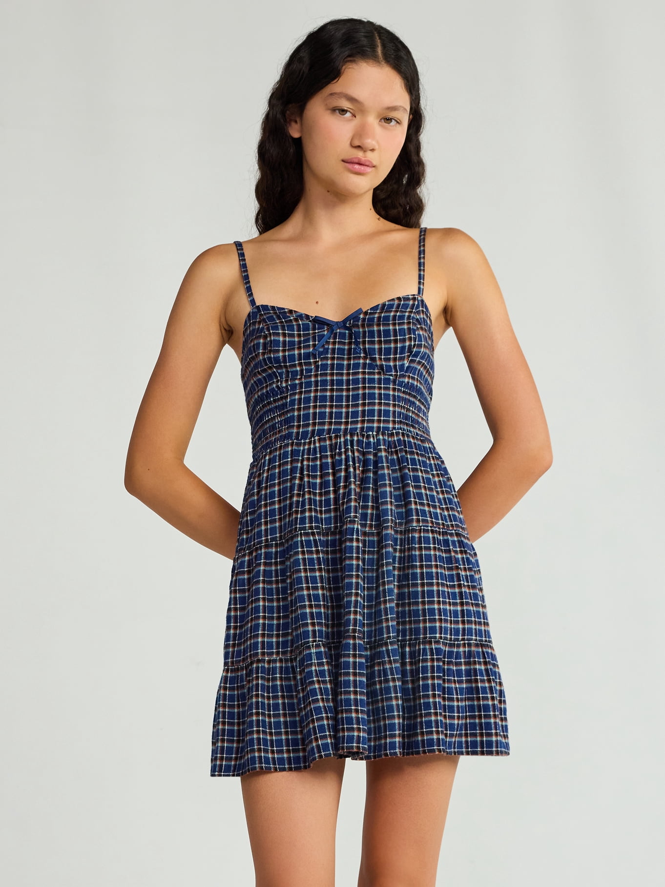No Boundaries Woven Flannel Dress, Women's