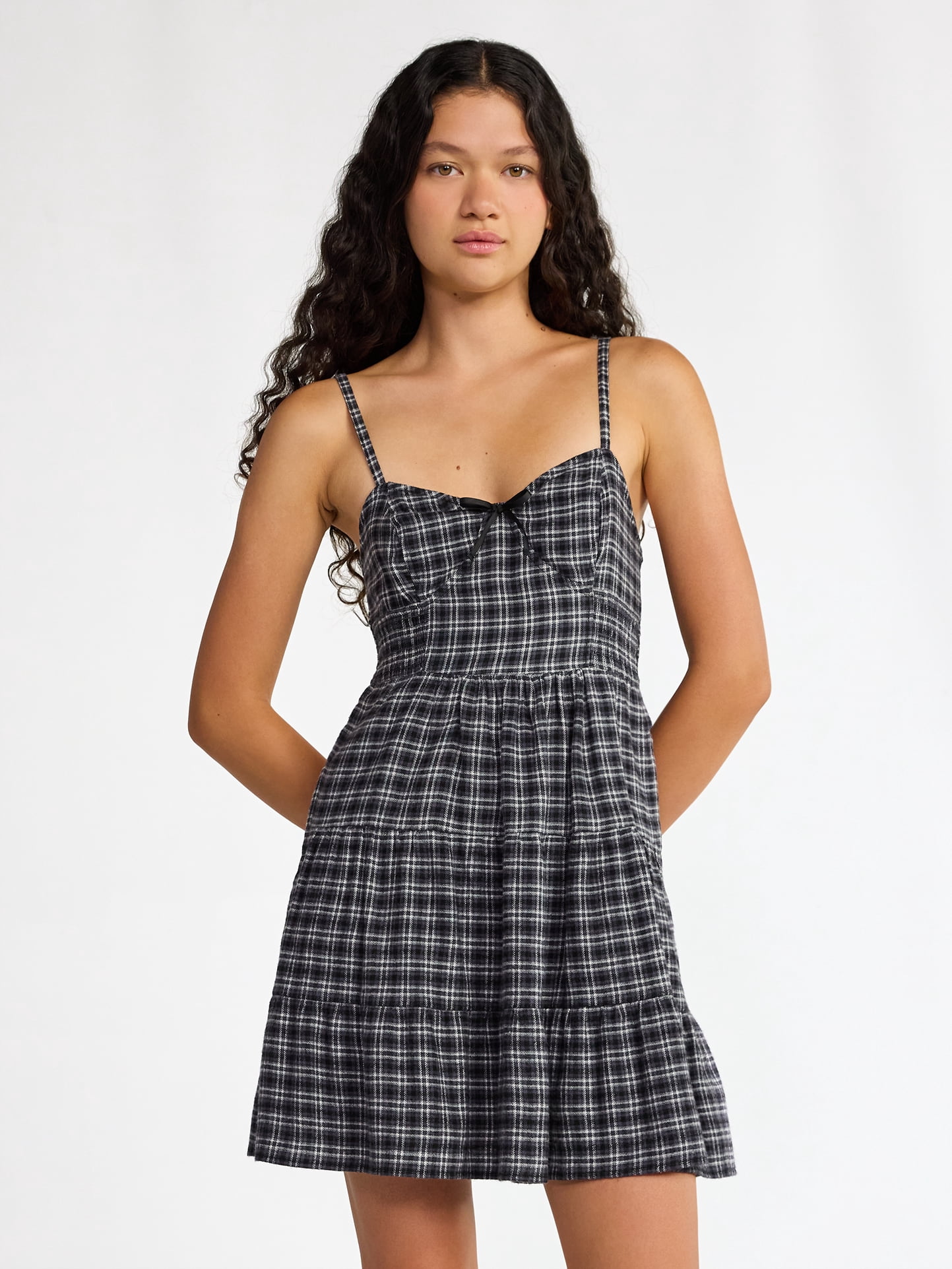 No Boundaries Woven Flannel Dress, Women's