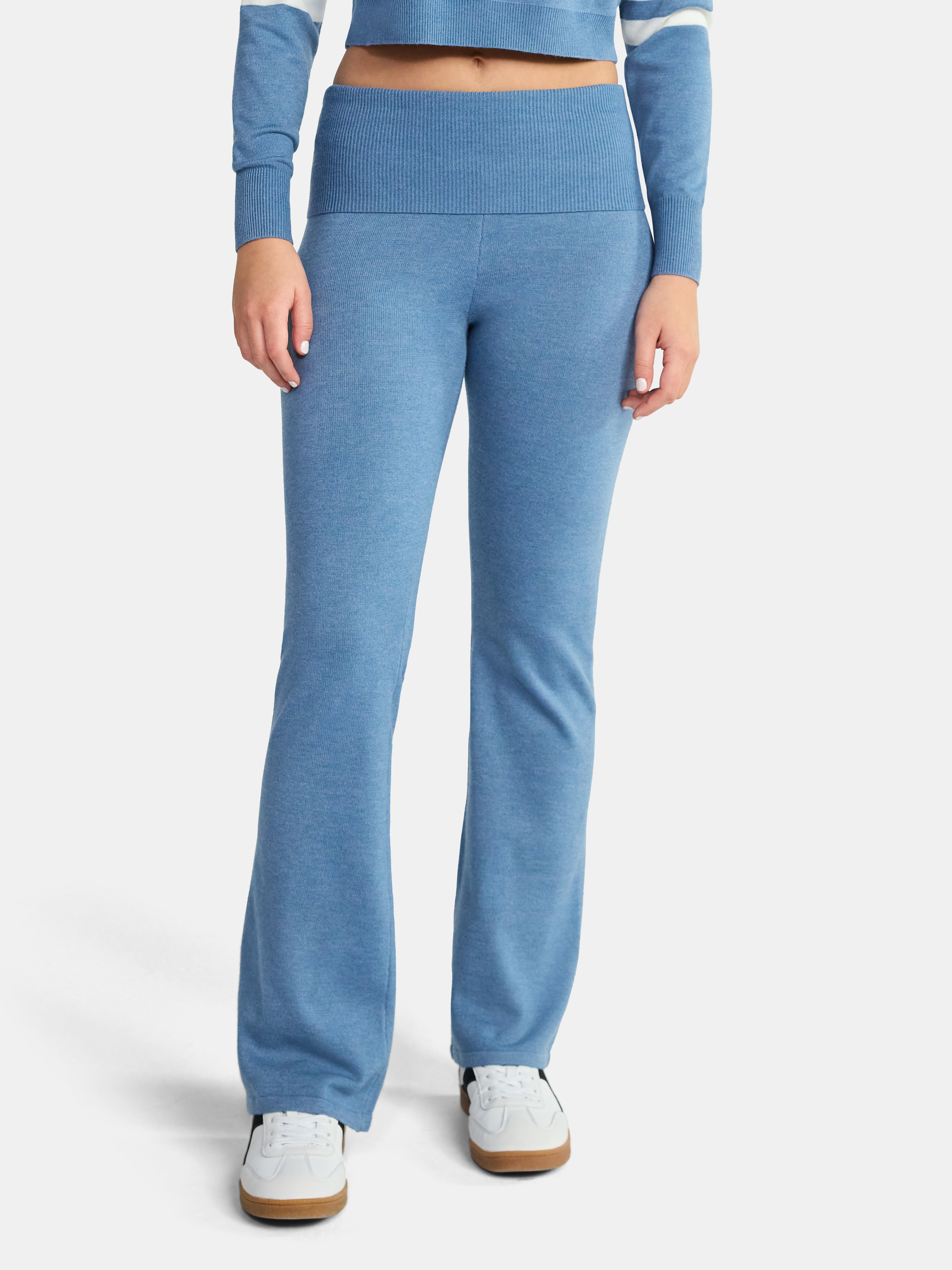No Boundaries Flare Foldover Pants, 31'' Inseam, Women's