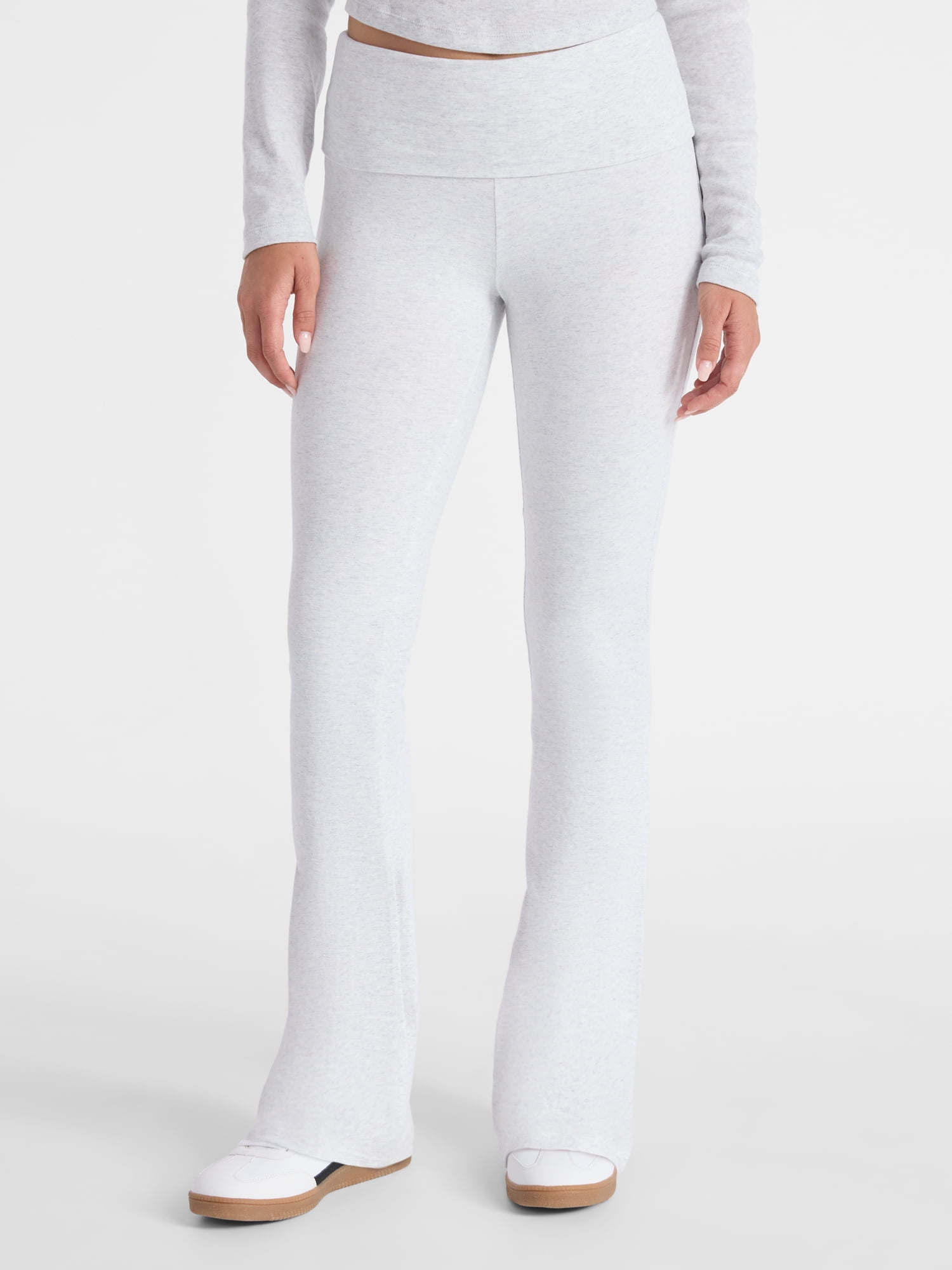 No Boundaries Flare Pants with Foldover Waistband, 32'' Inseam, Women's and Women's Plus XS-XXL