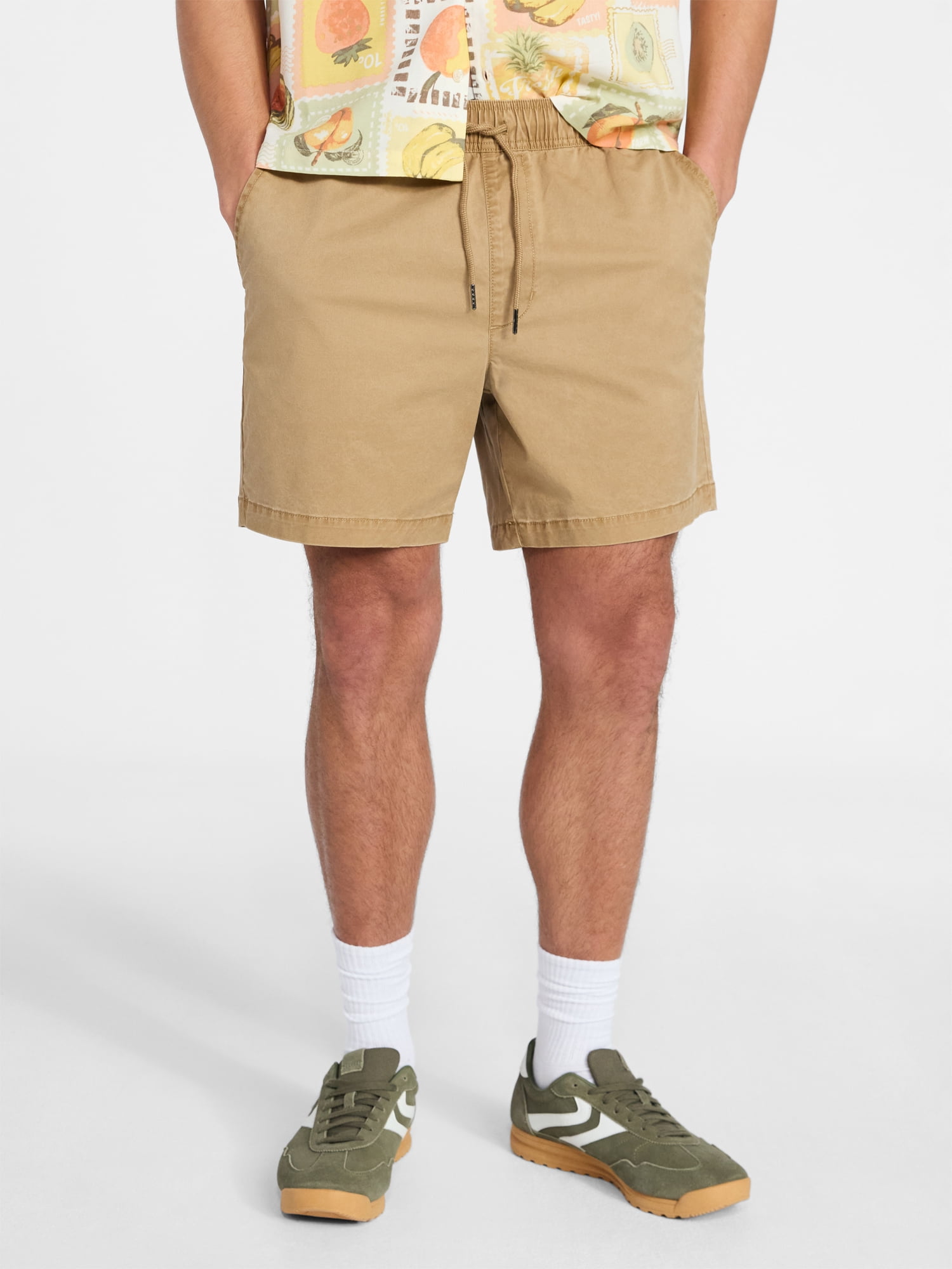 No Boundaries Flat Front Shorts, 6" Inseam, Men's XS-5XL