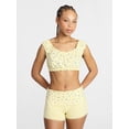 thumbnail image 1 of No Boundaries Bralette and Foldover Shorts Sleep Set, 2-Piece, Women's XS-XXL, 1 of 5