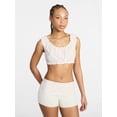 thumbnail image 1 of No Boundaries Bralette and Foldover Shorts Sleep Set, 2-Piece, Women's XS-XXL, 1 of 5