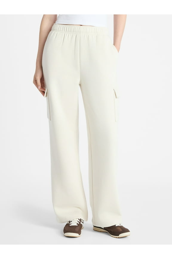Fleece Cargo Wide-Leg Pants, 30'' Inseam, Women's XXS-XXL