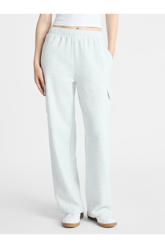 Fleece Cargo Wide-Leg Pants, 30'' Inseam, Women's XXS-XXL