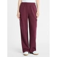 thumbnail image 1 of No Boundaries Fleece Cargo Wide-Leg Pants, 30'' Inseam, Women's XXS-XXL, 1 of 4
