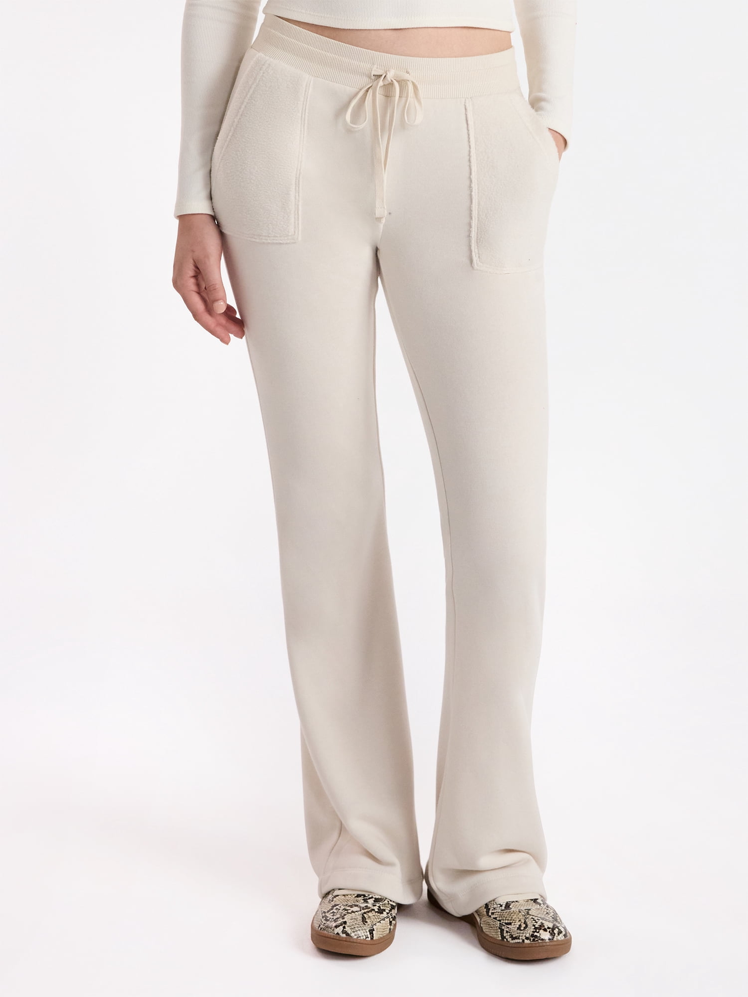 No Boundaries Fleece Flare Leg Pants, 32.5'' Inseam, Women's