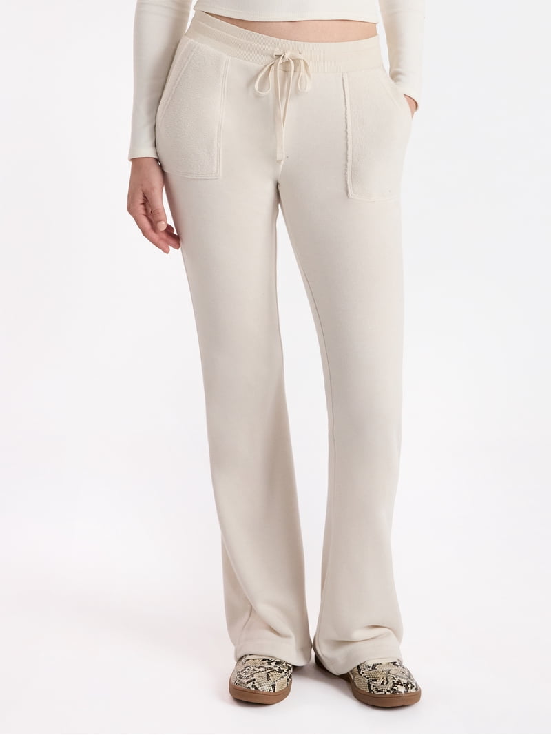 No Boundaries Fleece Flare Leg Pants, 32.5'' Inseam, Women's