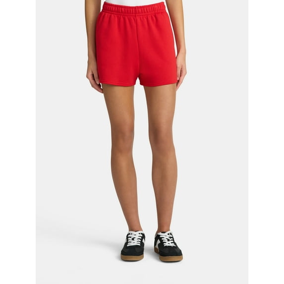 No Boundaries Game Day Pull-On Fleece Shorts, 3'' Inseam, Women’s