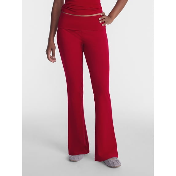 No Boundaries Foldover Flare Pants, 31.25" Inseam, Women’s XXS-XXL