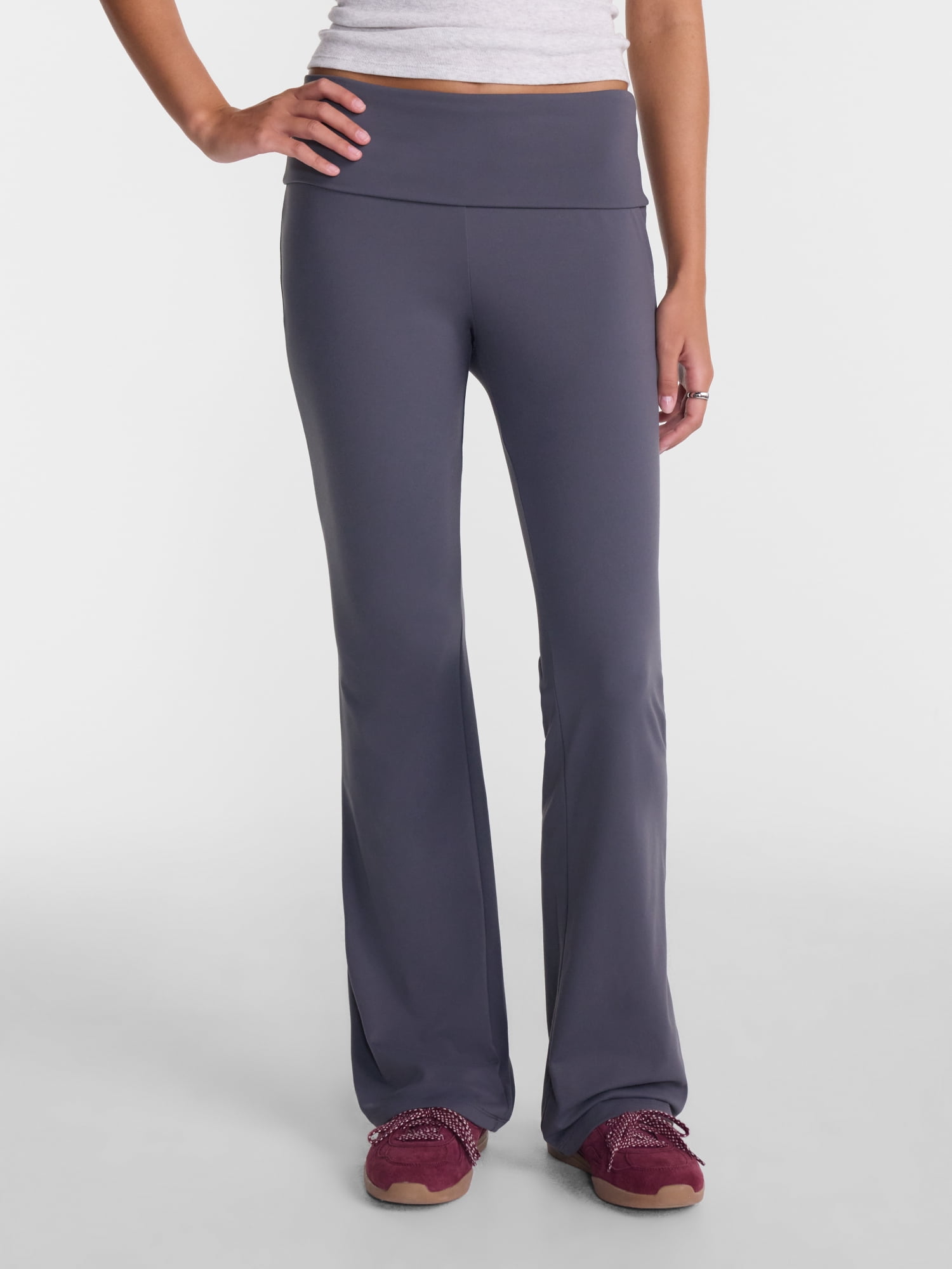 No Boundaries Foldover Flare Pants, 31.25" Inseam, Women’s XXS-XXL