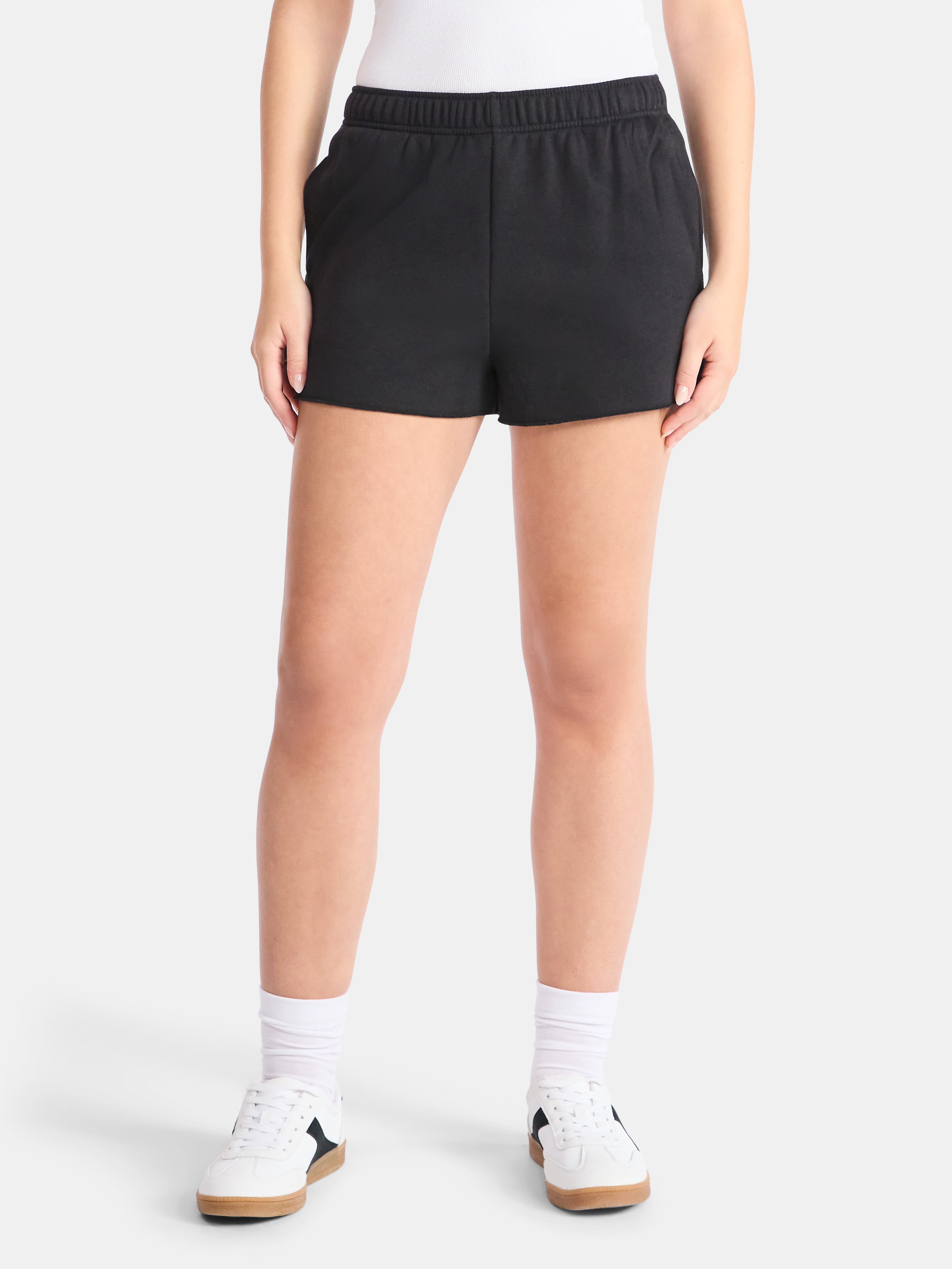 No Boundaries Fleece Foldover Shorts, 2'' Inseam, Women’s