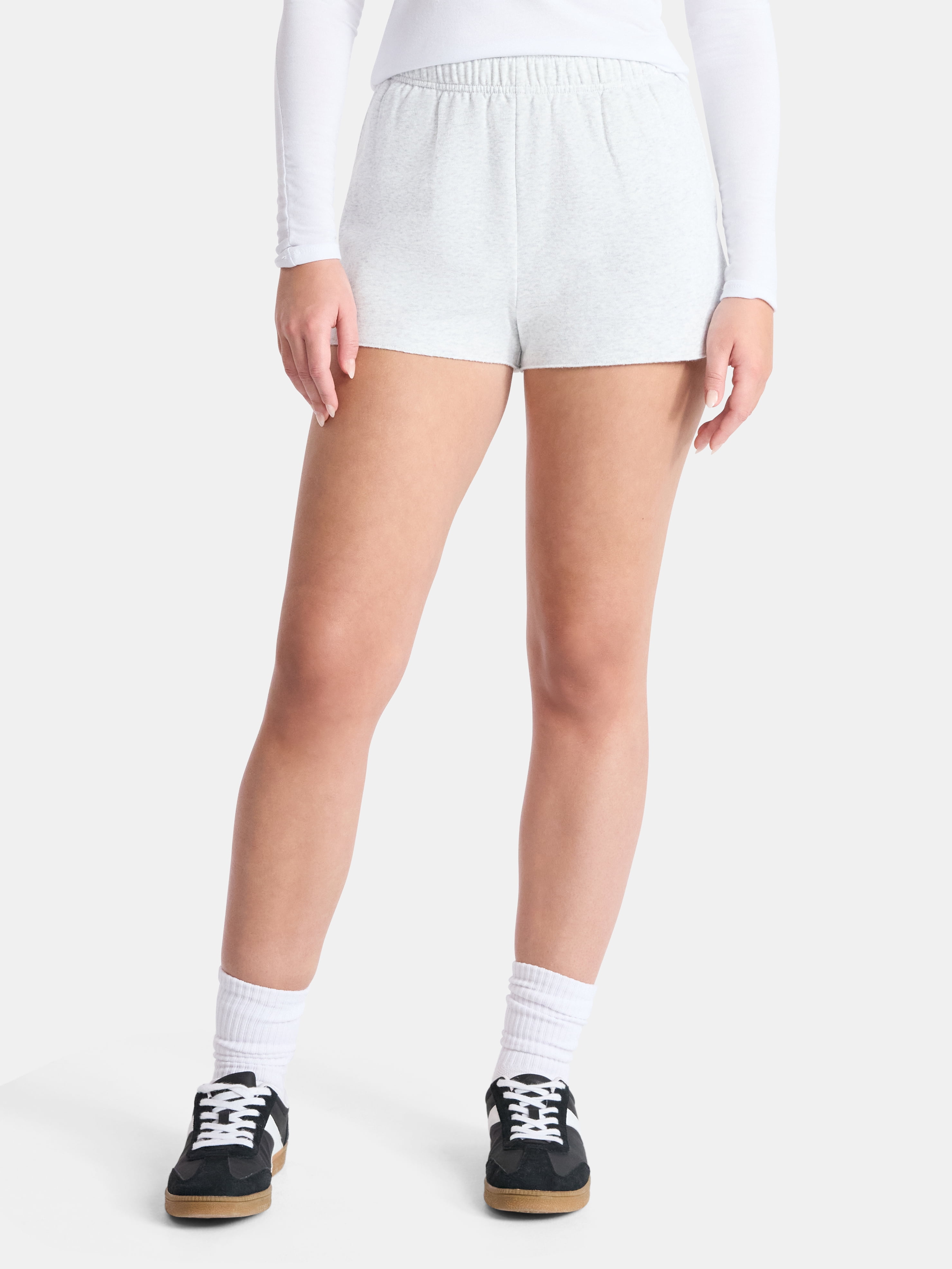 No Boundaries Fleece Foldover Shorts, 2'' Inseam, Women’s
