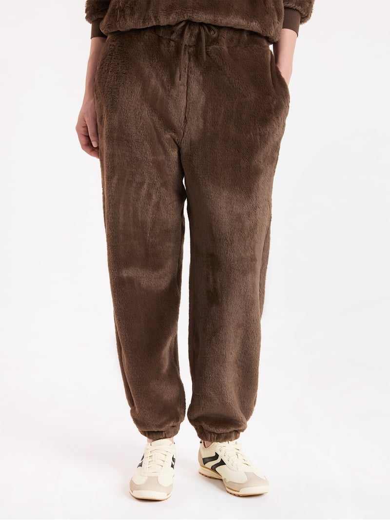 No Boundaries Faux Fur Pants, 29'' Inseam, Women's - Walmart.com