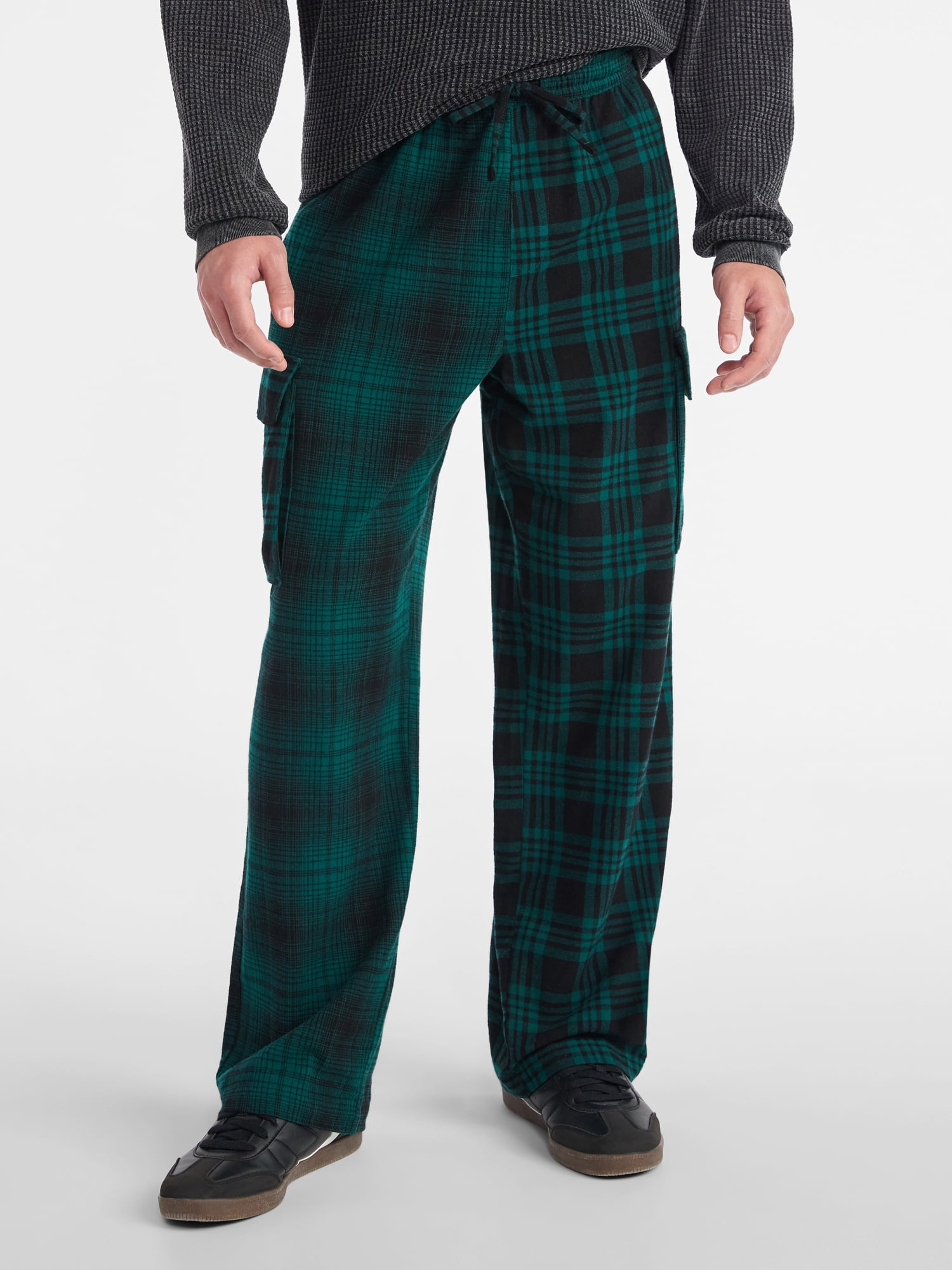 No Boundaries Cotton Flannel Cargo Pants, Men’s