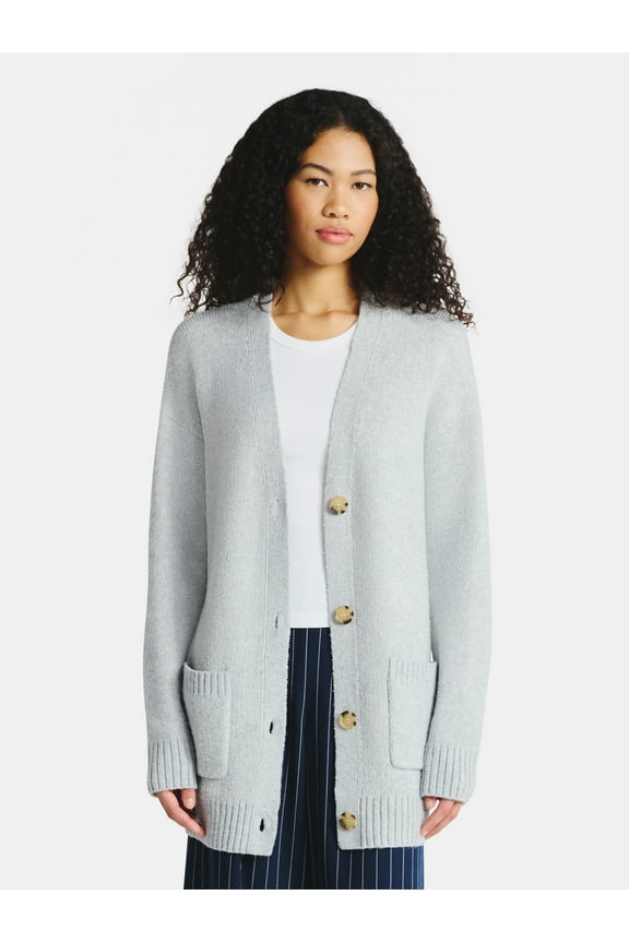 Button-Front Grandpa Cardigan, Women's