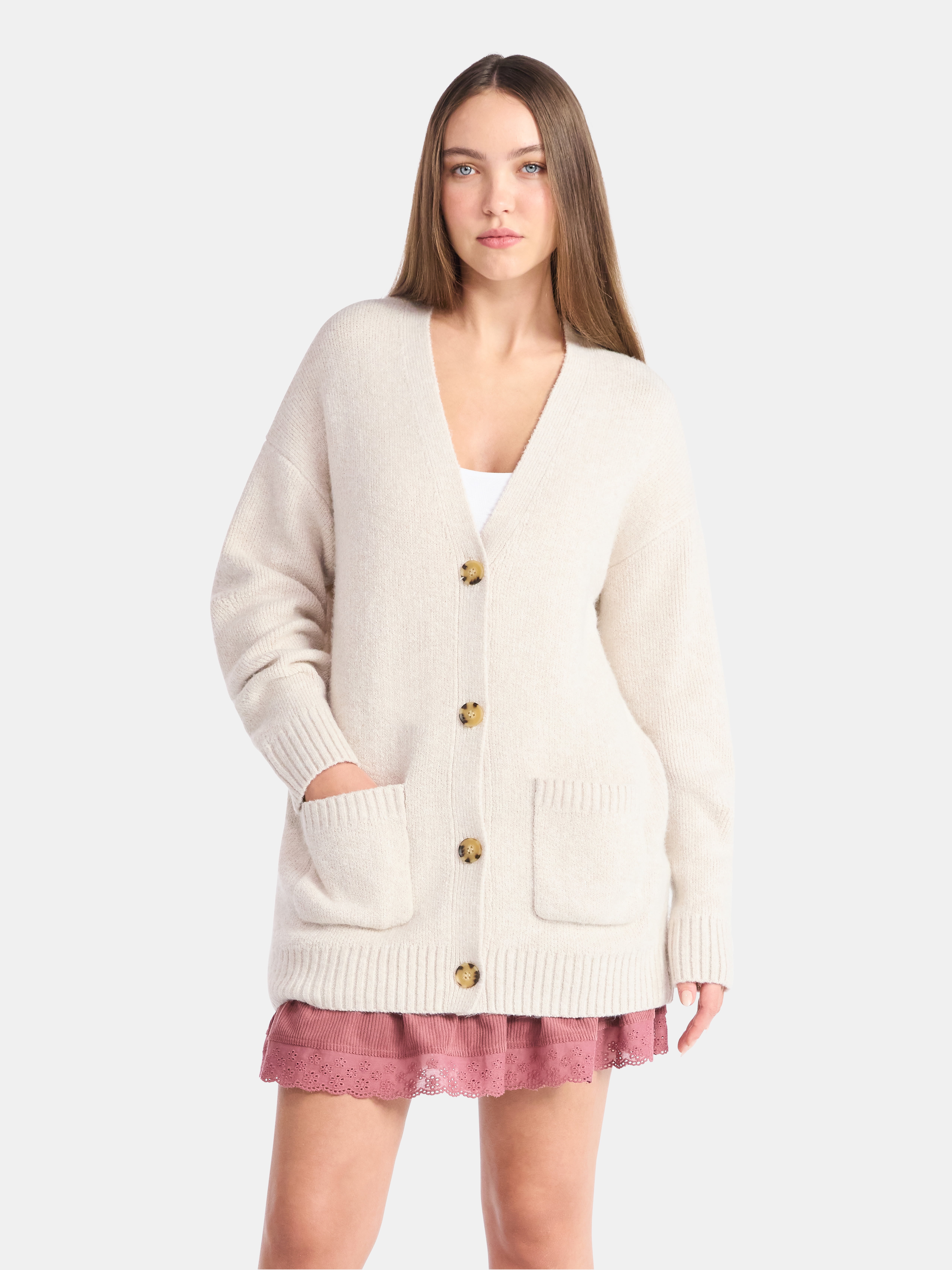 AMOMENT GRANDPA CARDIGAN カーディガンM Amomento - Grandpa Mohair-Blend Cardigan - Brown AMOMENTO