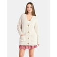 thumbnail image 1 of No Boundaries Button-Front Grandpa Cardigan, Women's, 1 of 5