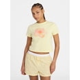 thumbnail image 1 of No Boundaries Sleepwear Graphic Baby Tee, Women's size XS - XXL, 1 of 5