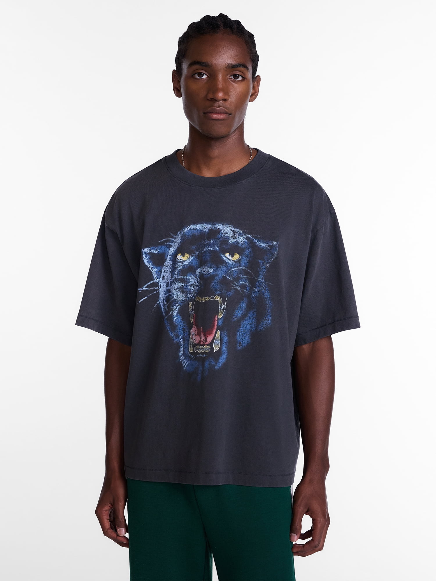 No Boundaries Boxy Fit Heavyweight Graphic Tee Shirt, Men's XS-4XLT