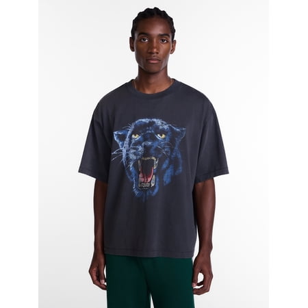 No Boundaries Boxy Fit Heavyweight Graphic Tee Shirt, Men's XS-4XLT