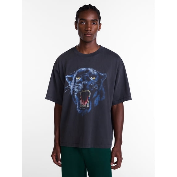 No Boundaries Boxy Fit Heavyweight Graphic Tee Shirt, Men's XS-4XLT