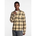 thumbnail image 1 of No Boundaries Boxy Fit Grunge Flannel Shirt with Long Sleeves, Men's XS-4XLT, 1 of 5