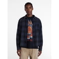 thumbnail image 1 of No Boundaries Boxy Fit Grunge Flannel Shirt with Long Sleeves, Men's XS-4XLT, 1 of 5