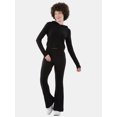 thumbnail image 1 of No Boundaries Hacci Knit Hoodie and Pants Set, 2-Piece, Women’s, 1 of 4