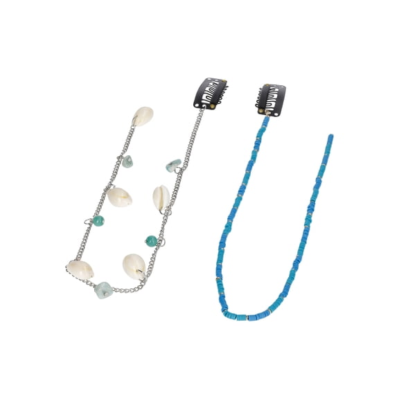 No Boundaries Shell Hair Charm Clip, 2-Pack, Women's