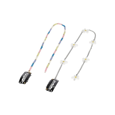 No Boundaries Flower Hair Charm Clip, 2-Pack, Women's