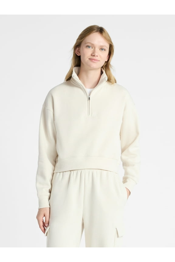 Fleece Half Zip Pullover, Women's
