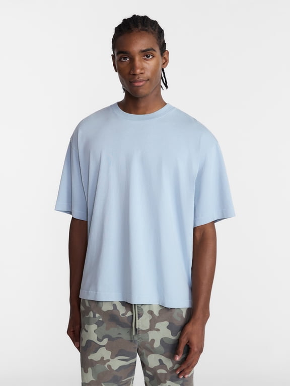 Boxy Fit Heavyweight Tee Shirt with Short Sleeves, Men's Sizes XS-4XLT