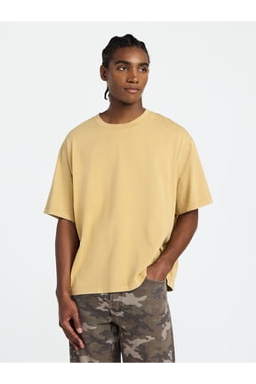 Boxy Fit Heavyweight Tee Shirt with Short Sleeves, Men's Sizes XS-4XLT