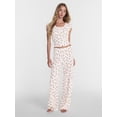 thumbnail image 1 of No Boundaries Henley Top and Pants Sleep Set, 2-Piece, Women's XS-XXL, 1 of 4