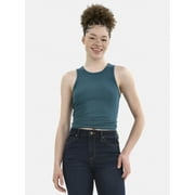 NO BOUNDARIES Ribbed High Neck Tank Top, Women's