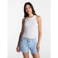 thumbnail image 1 of No Boundaries Ribbed High Neck Tank Top, Women's XXS-XXL, 1 of 5