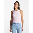 thumbnail image 1 of No Boundaries Ribbed High Neck Tank Top, Women's XXS-XXL, 1 of 5