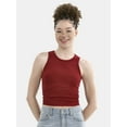thumbnail image 1 of No Boundaries Ribbed High Neck Tank Top, Women's, 1 of 5
