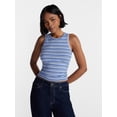 thumbnail image 1 of No Boundaries Ribbed High Neck Tank Top, Women's XXS-XXL, 1 of 5