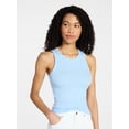 thumbnail image 1 of No Boundaries Ribbed High Neck Tank Top, Women's XXS-XXL, 1 of 5