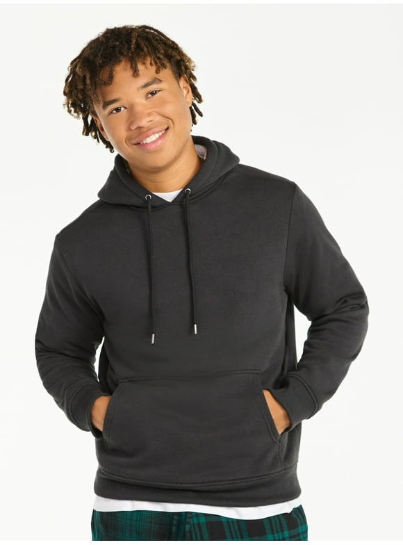Men's & Big Men's High Pile Fleece Faux Shearling Lined Fleece Hoodie Sweatshirt, Sizes XS-5XL