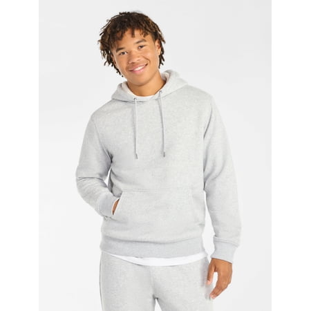 No Boundaries Men's & Big Men's High Pile Fleece Faux Shearling Lined Fleece Hoodie Sweatshirt, Sizes XS-5XL